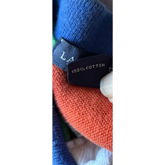 Lands' End Boys Polo Shirt Green Stripe Size Small 4 - Picture 4 of 7